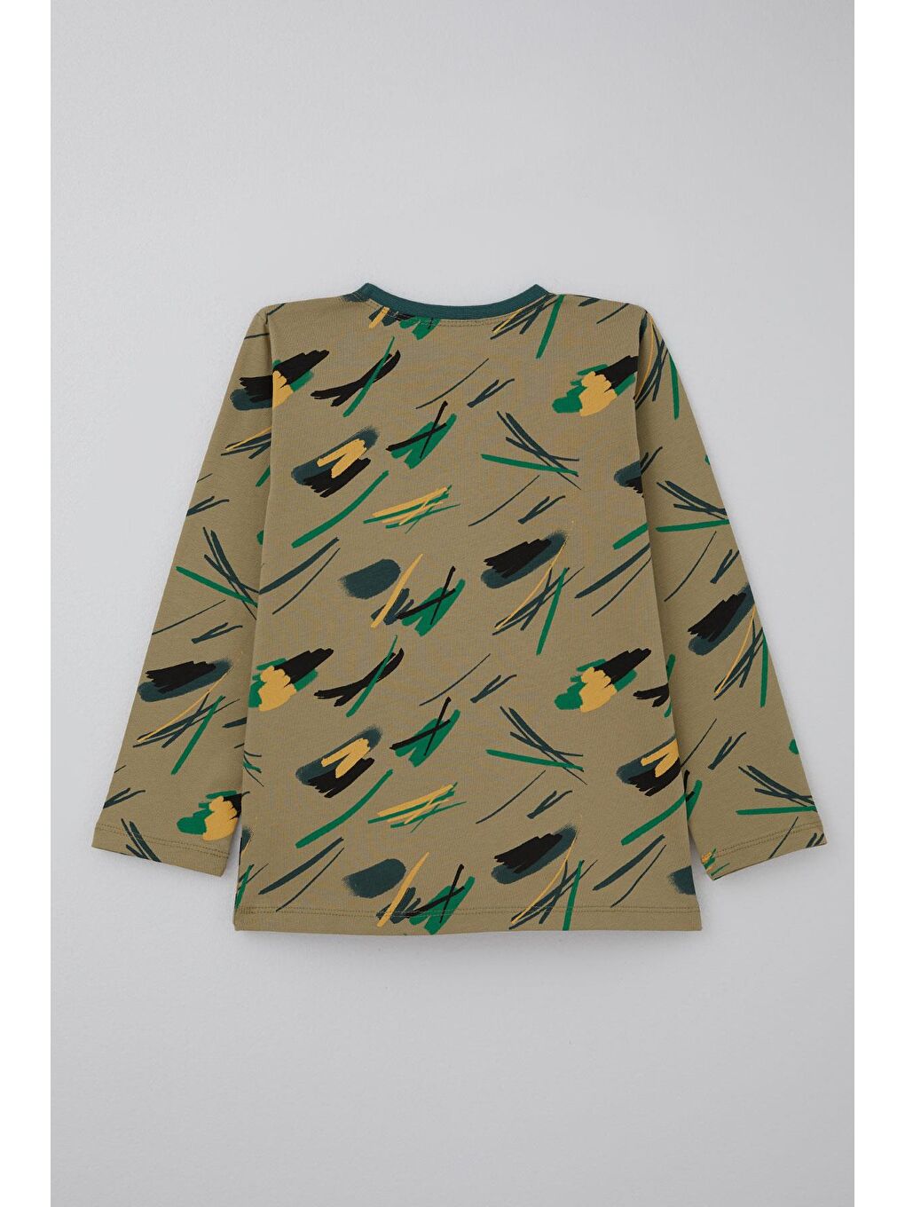 Erkek Çocuk Pijama Takımı Uykucu Fırça Haki Yeşil (4-8 Yaş)-3