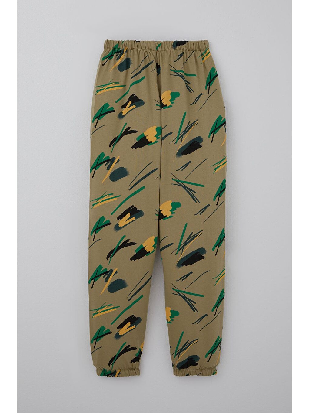 Erkek Çocuk Pijama Takımı Uykucu Fırça Haki Yeşil (4-8 Yaş)-4