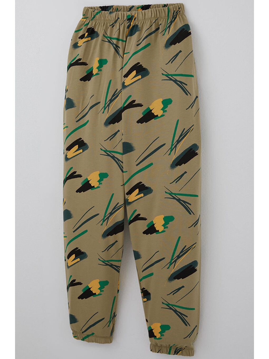 Erkek Çocuk Pijama Takımı Uykucu Fırça Haki Yeşil (4-8 Yaş)-6