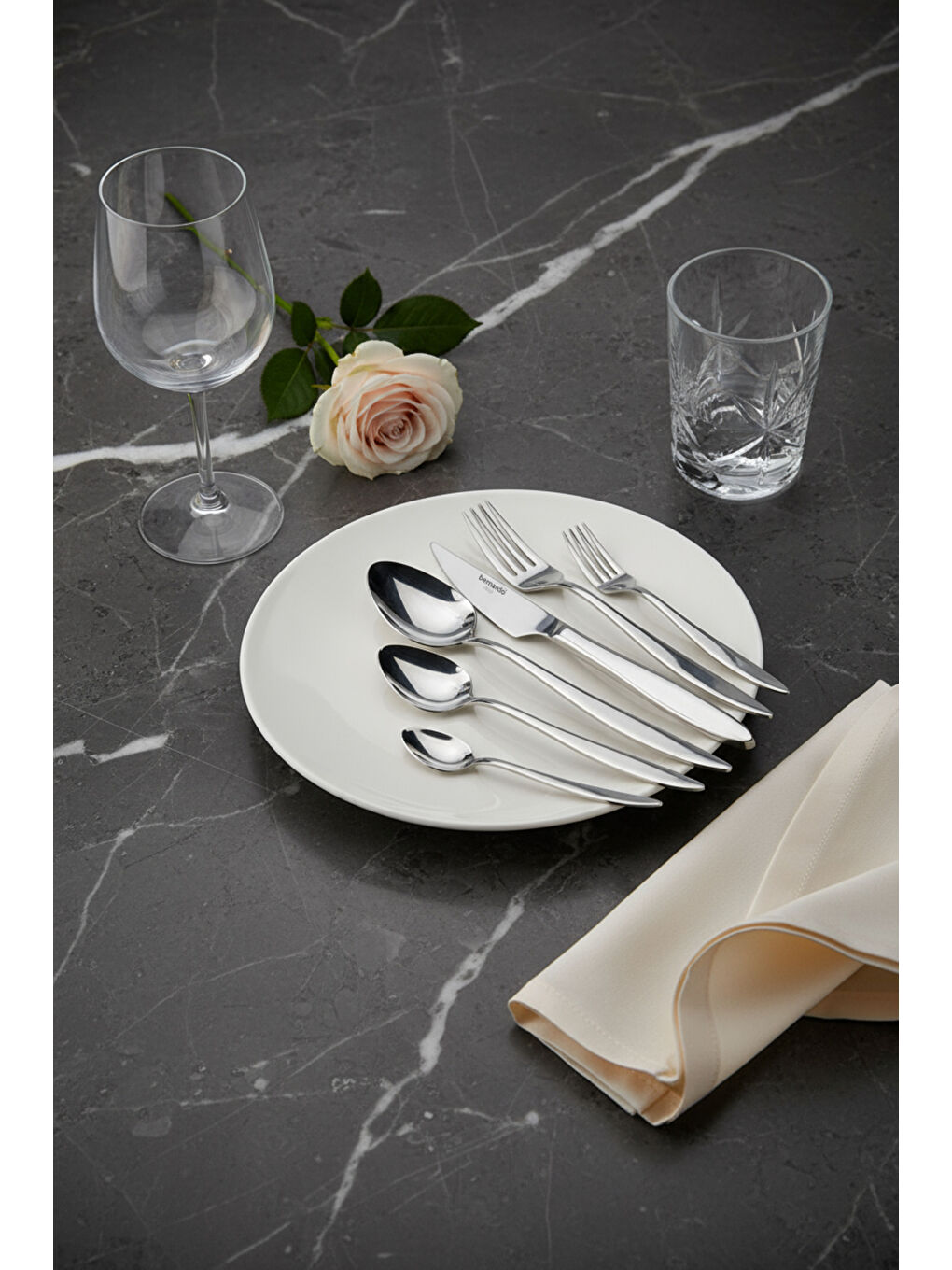 Gri Pearl 36 Parça Çatal Kaşık Bıçak Seti-4