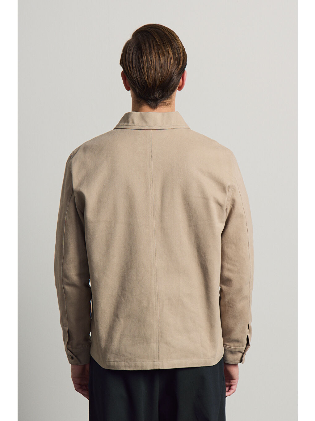 Bej Erkek Relaxed Pamuklu Ceket Vizon-7