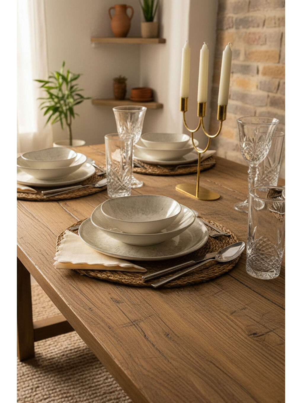 Mando 12 Parça Yemek Takımı Gri-2