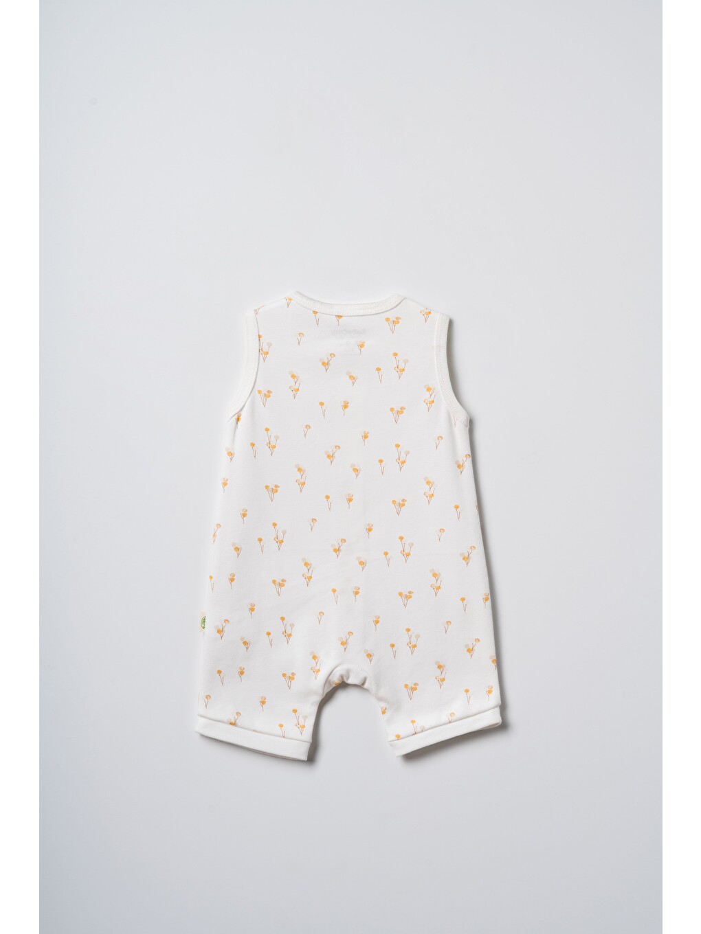 Karışık Unisex Bebek Pamuklu Ekru 2'Li Kolsuz Tulum Seti - Desenli Ve Cepli-8
