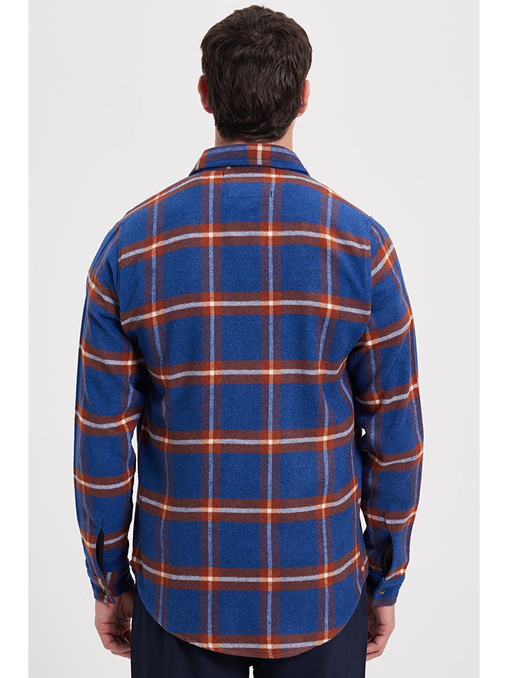 Karışık Erkek Slim Fit Dar Kesim Kareli Kışlık Oduncu Gömlek-5