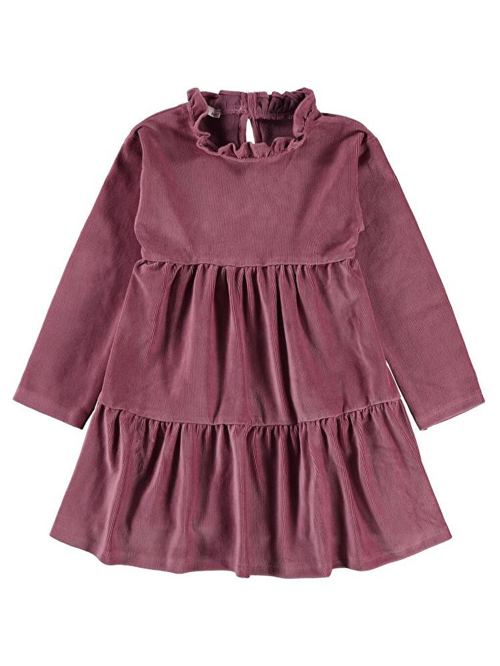 Girls Katlı 6-9 Yaş Elbise - Pembe 6-7 Yaş