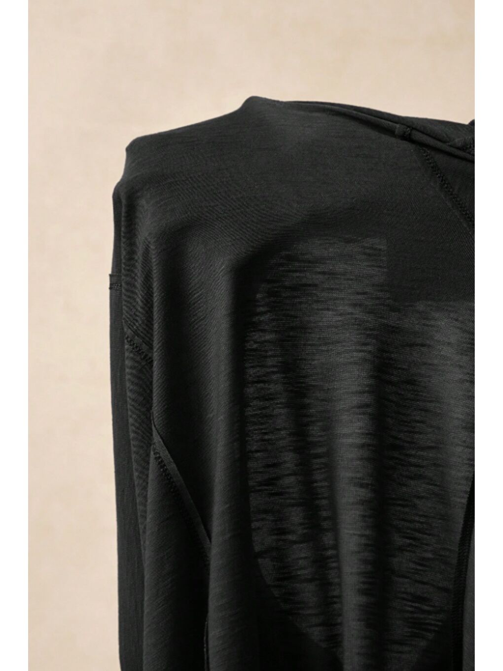 Siyah Kadın Lacivert Oversize-Salaş V Yaka Basic Tişört-6