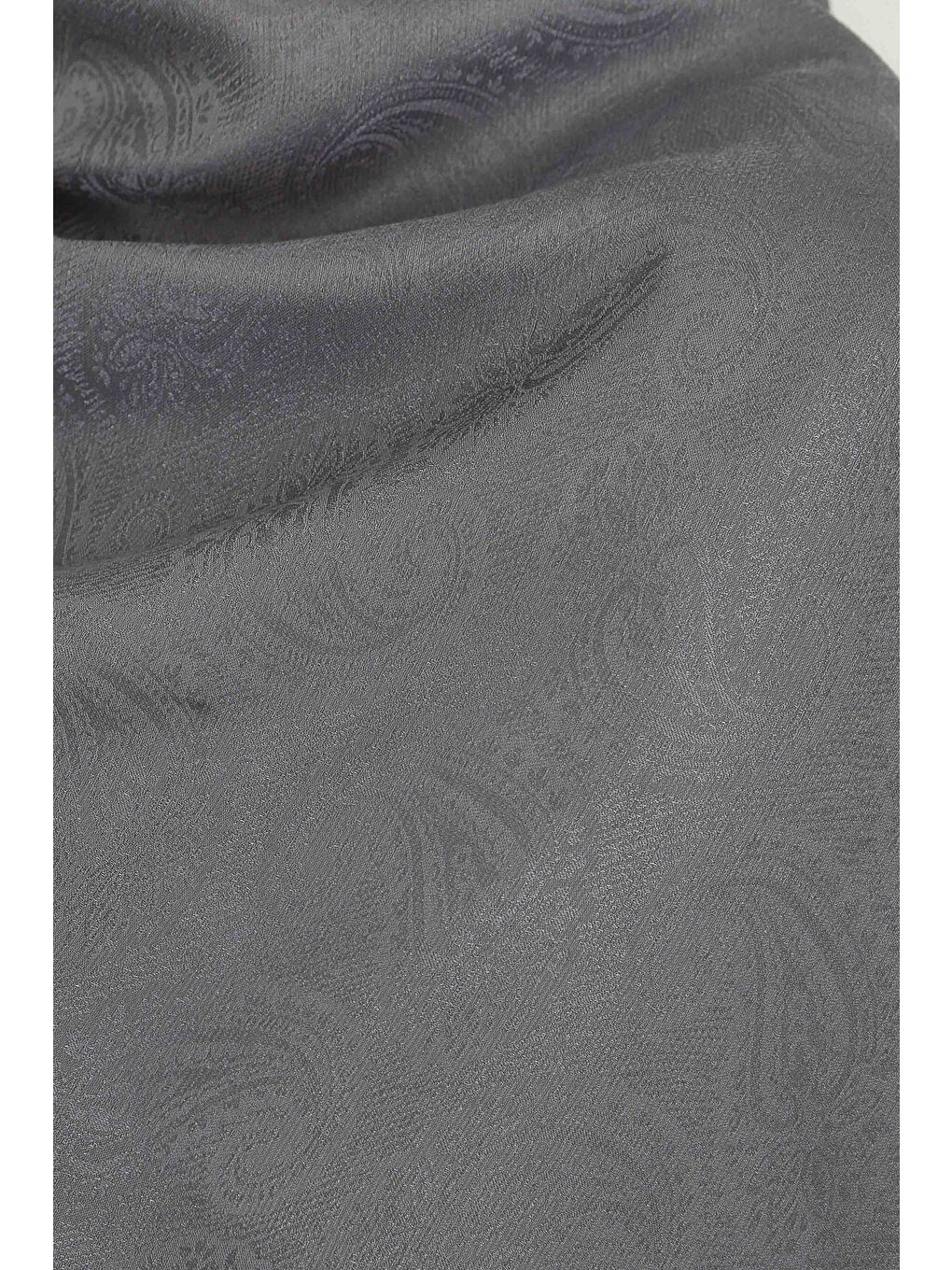 Vintage Monagram Şal Gri - 27593-3