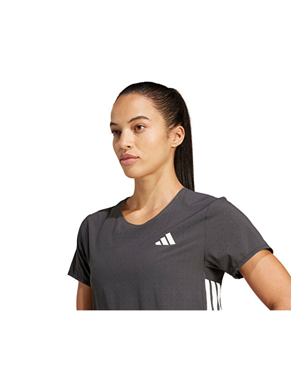 Adizero Tee W Kadın Koşu Tişörtü Jf3480 Siyah-2