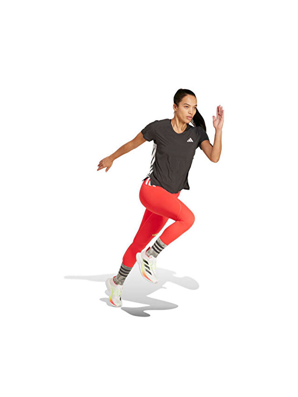 Adizero Tee W Kadın Koşu Tişörtü Jf3480 Siyah-3