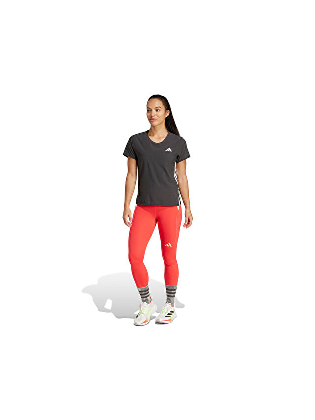 Adizero Tee W Kadın Koşu Tişörtü Jf3480 Siyah-4