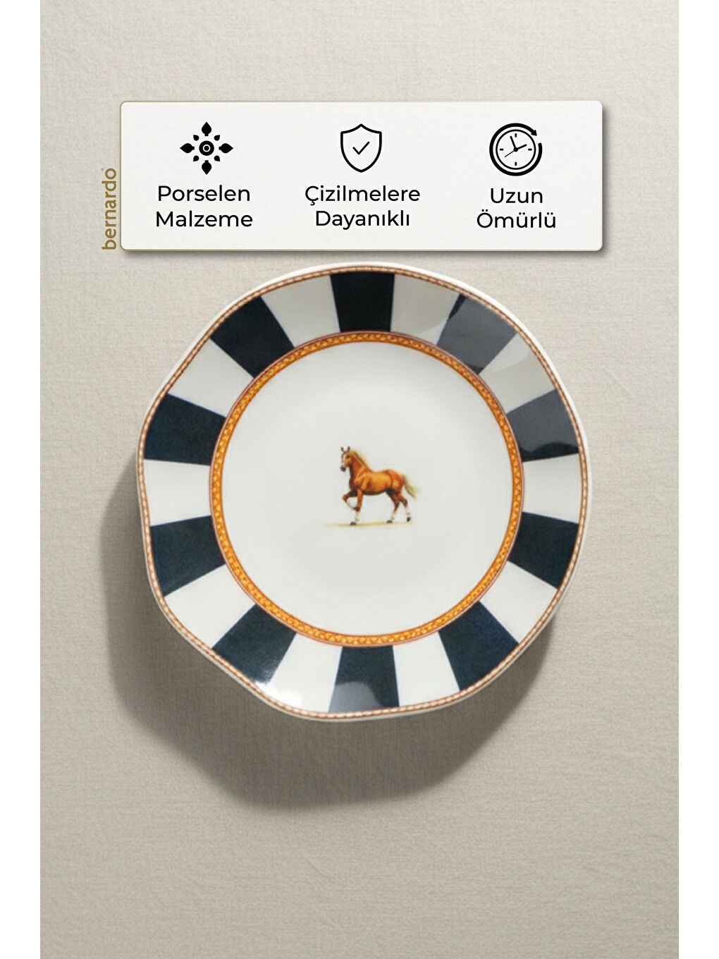 Beyaz Natural 6 Parça Pasta Takımı-4