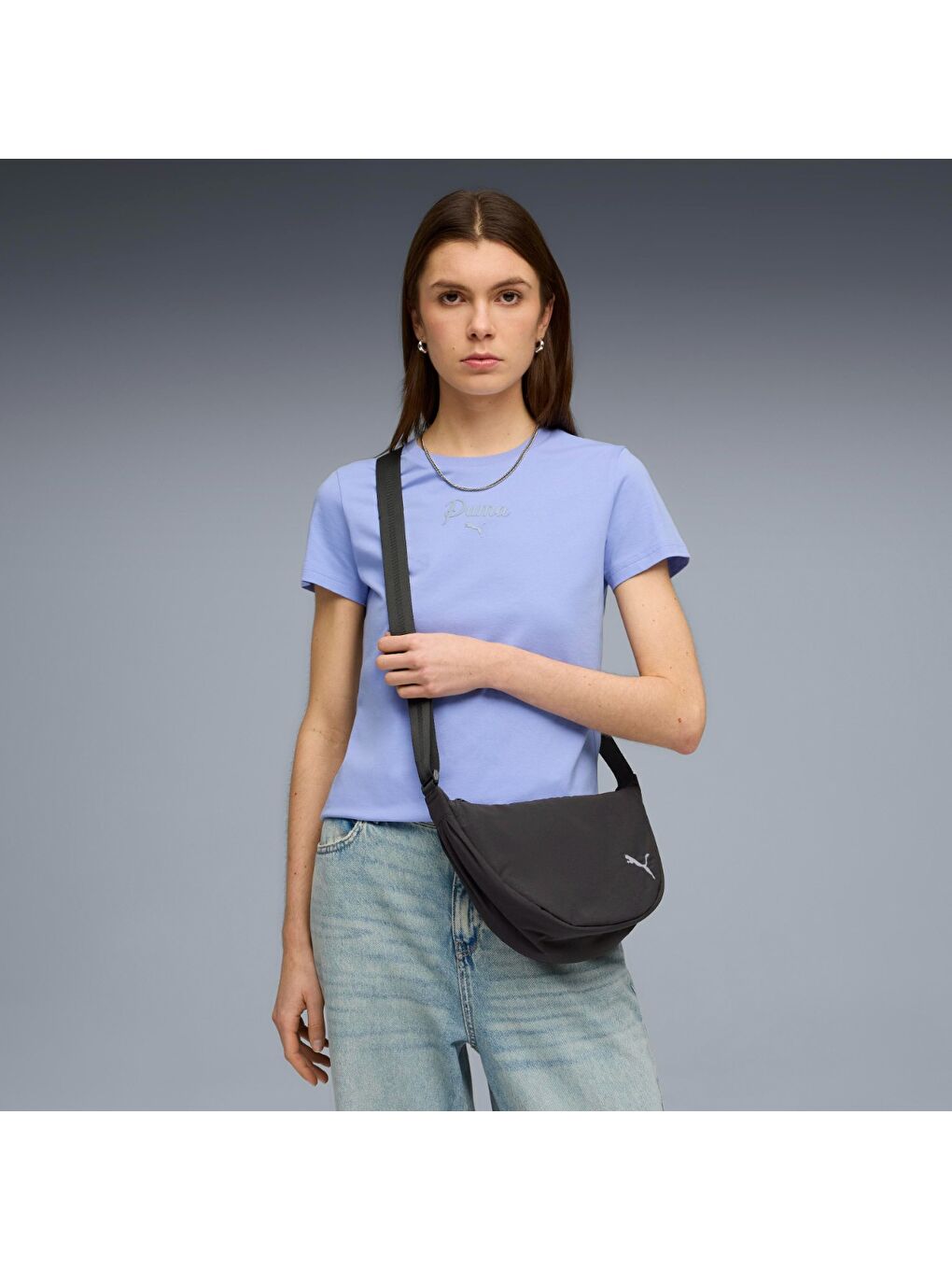 Her Half Moon Kadın Siyah Çapraz Çanta-3