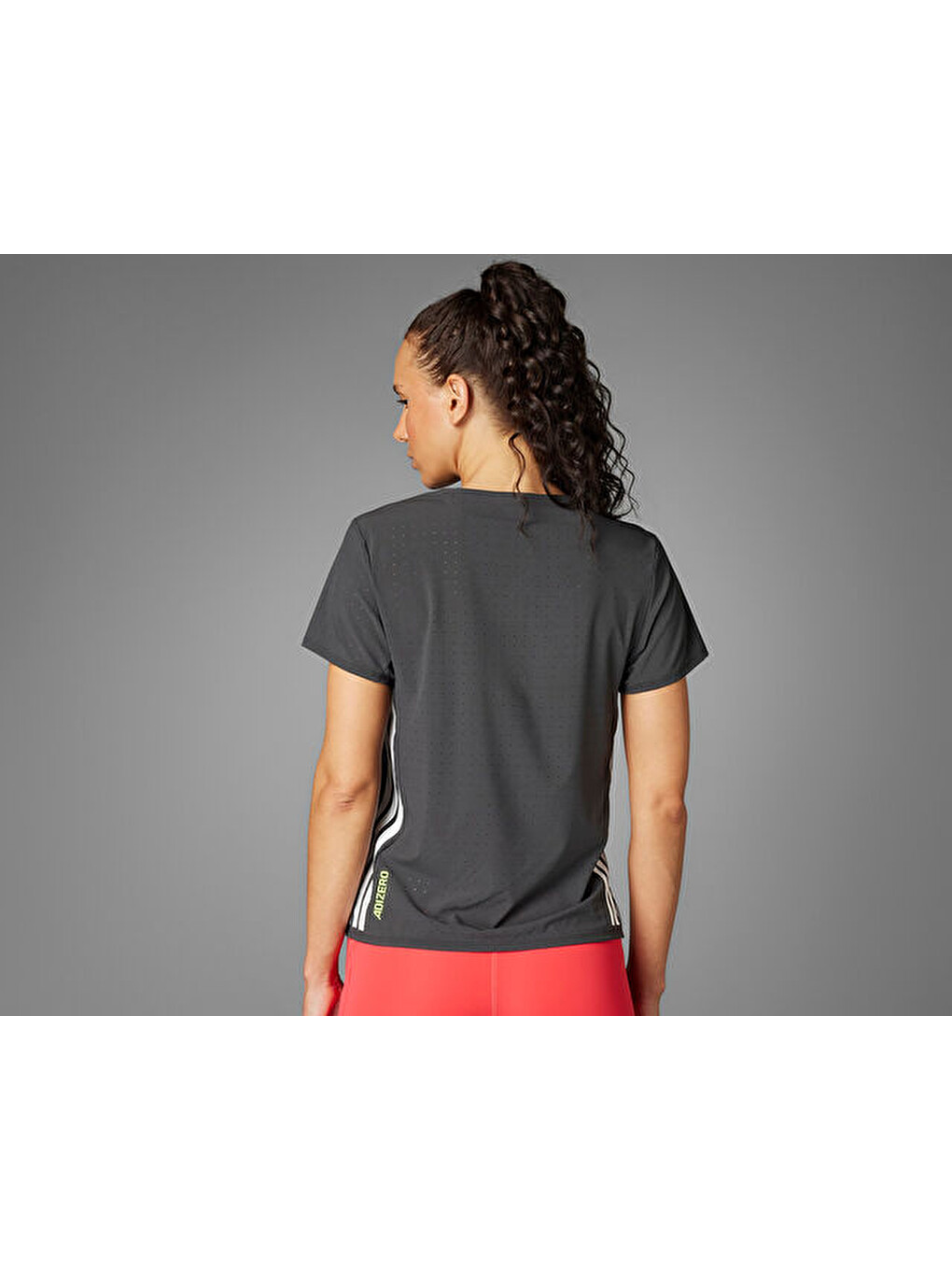 Adizero Tee W Kadın Koşu Tişörtü Jf3480 Siyah-7