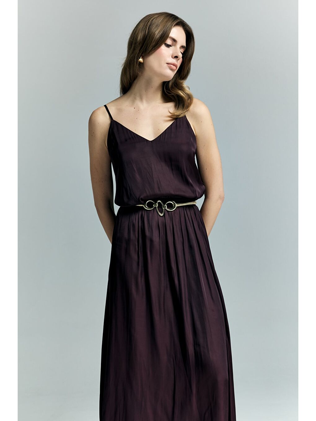 Tosca Askılı Bluz - Bordo-2