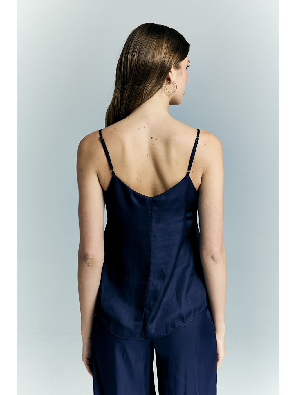 Tosca Askılı Bluz - Lacivert-7