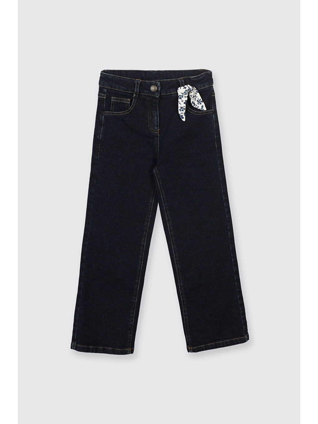 Kız Çocuk Lacivert Jean Pantolon-2