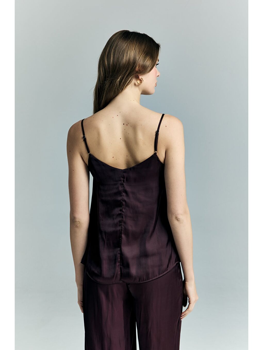 Tosca Askılı Bluz - Bordo-7