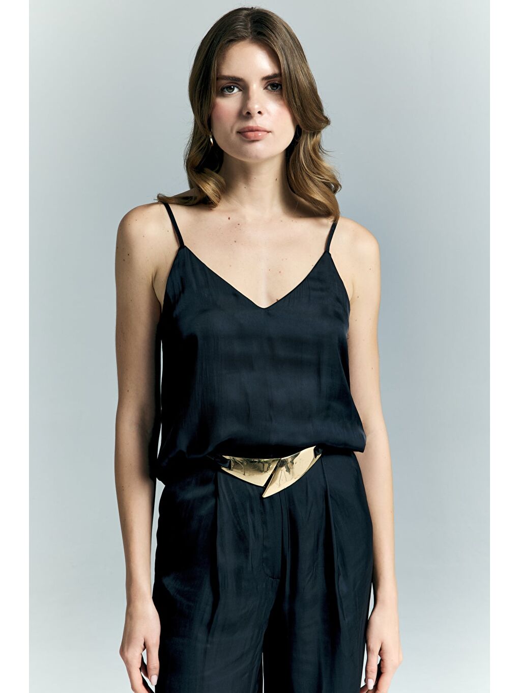 Tosca Askılı Bluz - Siyah-1