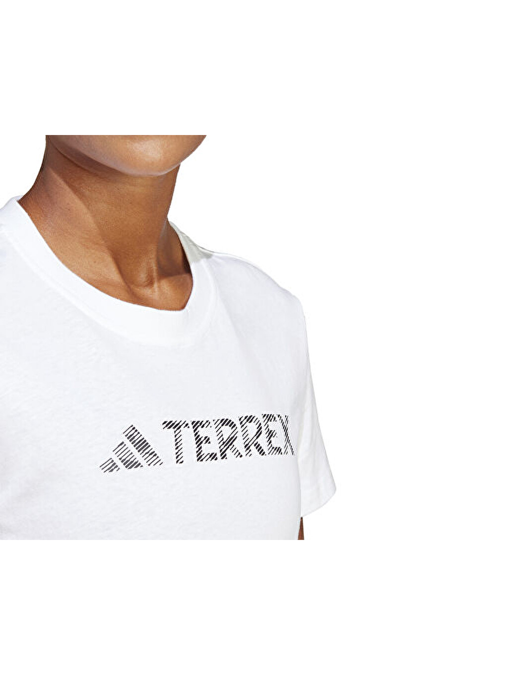 W Logo Tee Kadın Günlük Tişört Hz1391 Beyaz-5