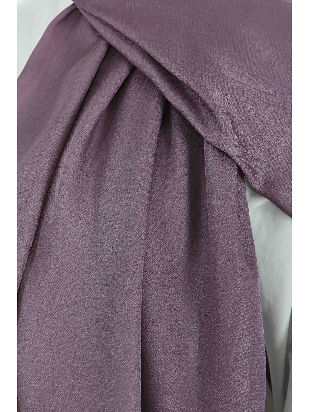 Etnik Monagram Şal Mürdüm - 27592-3