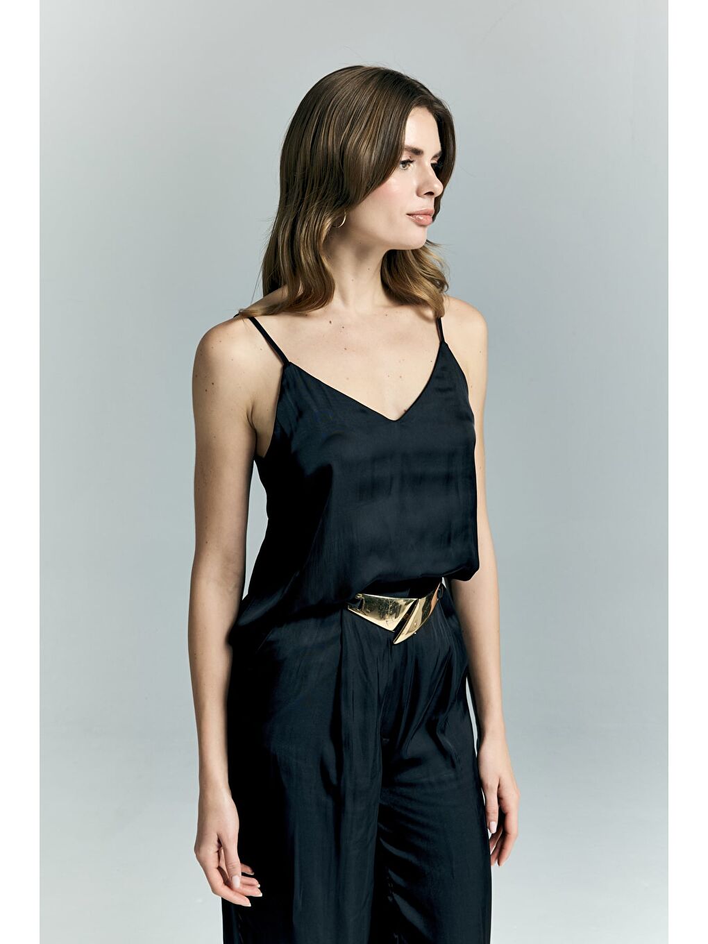 Tosca Askılı Bluz - Siyah-3