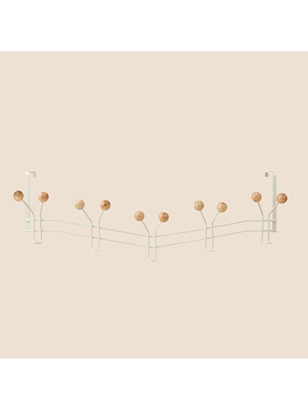 15'li Kapı Arkası Askı - Beyaz - 50x8x17 cm