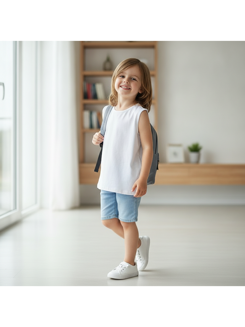 Çocuk Beyaz Renk Tshirt Cb1038-2