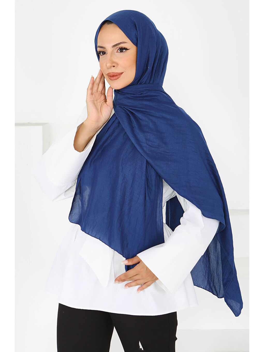 Pamuk Soft Şal Lacivert - 27591