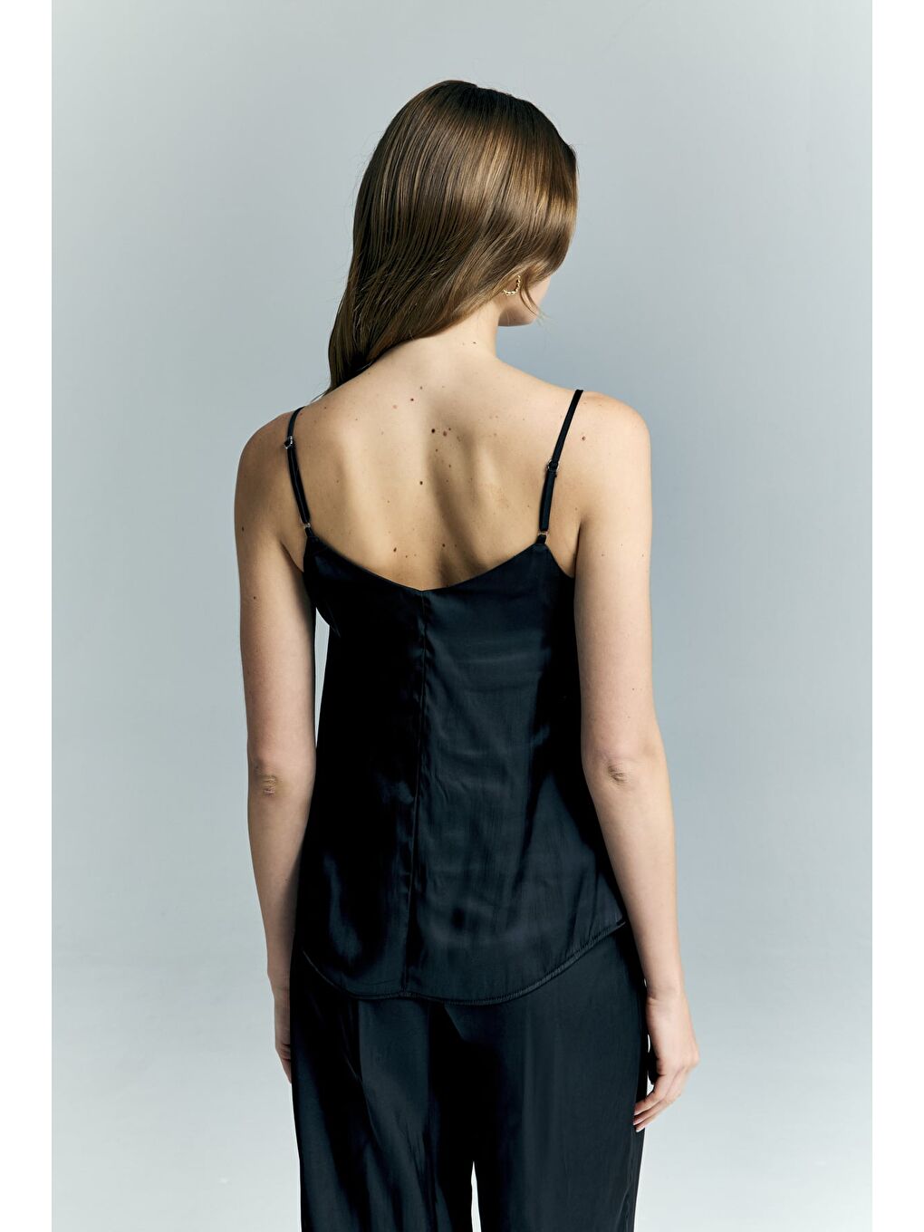 Tosca Askılı Bluz - Siyah-7