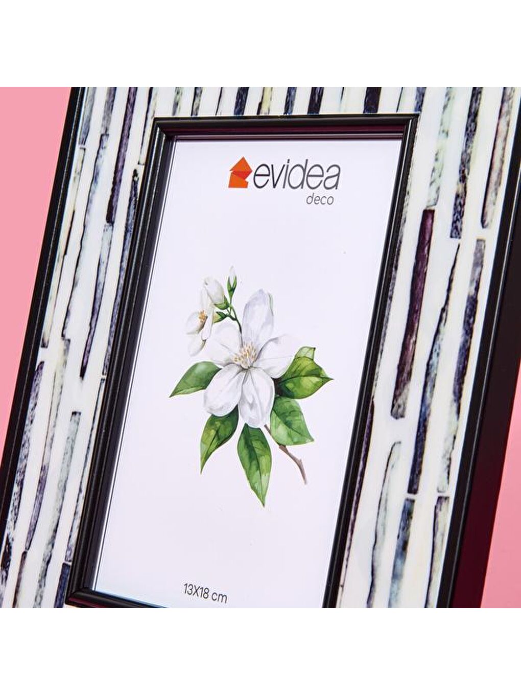 Deco Rayas Çerçeve - Beyaz / Siyah - 13x18 cm-2