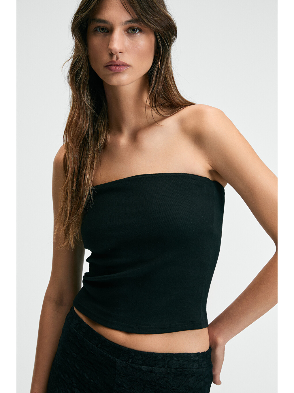 Delara Kadın Straplez Slim Siyah Büstiyer-2