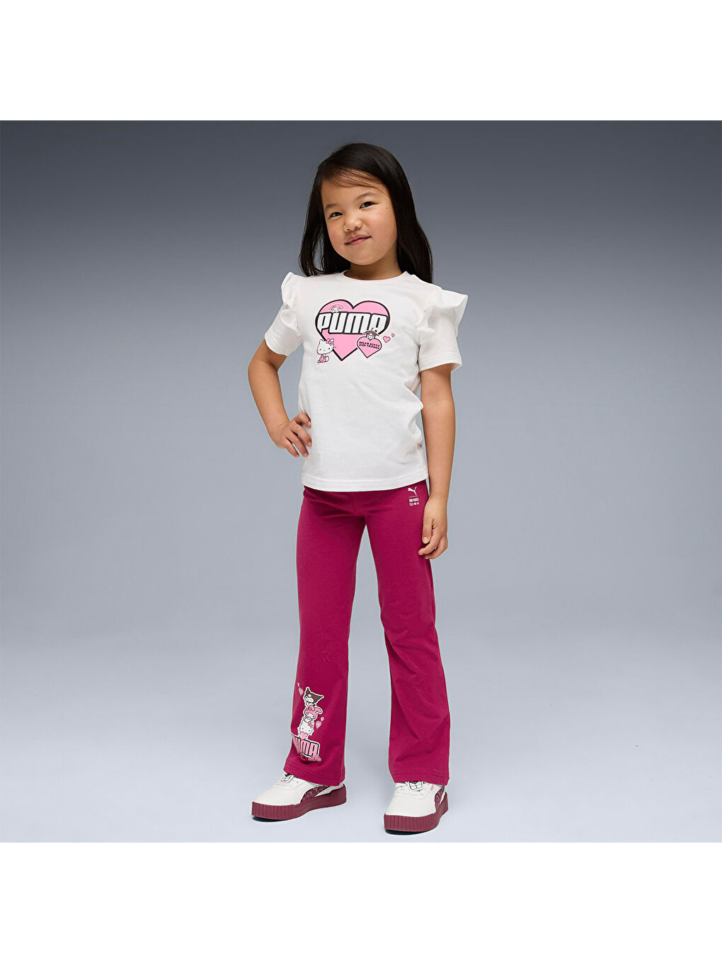 X Hk&Fr Ruffle Kız Çocuk Beyaz Tişört-2