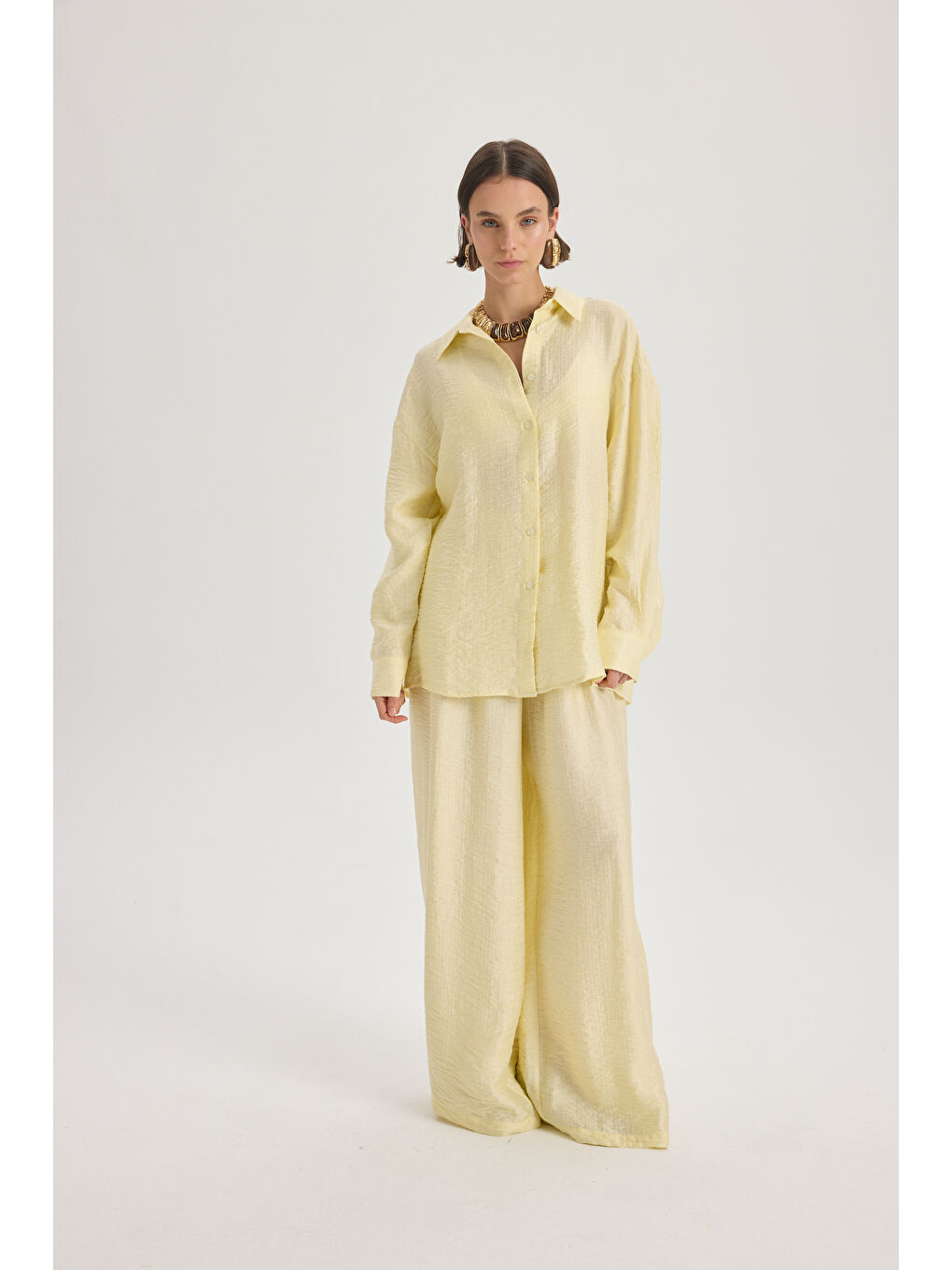 Hunter Rahat Kalıp Sarı Pantolon-2