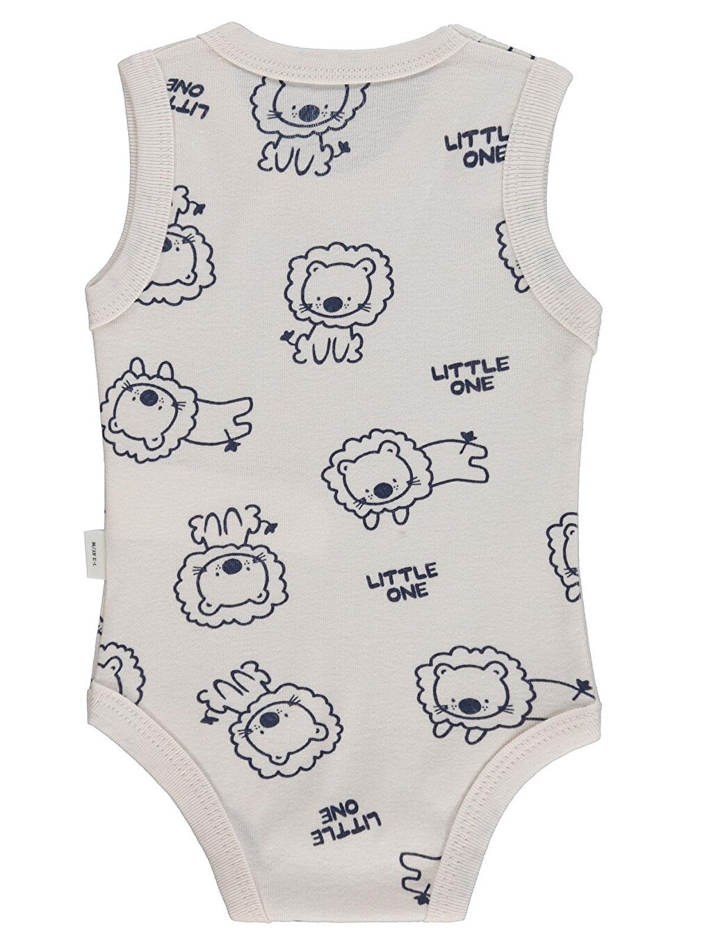 Baby Little One Baskılı 0-24 Ay Çıtçıtlı Badi - Ekru-2