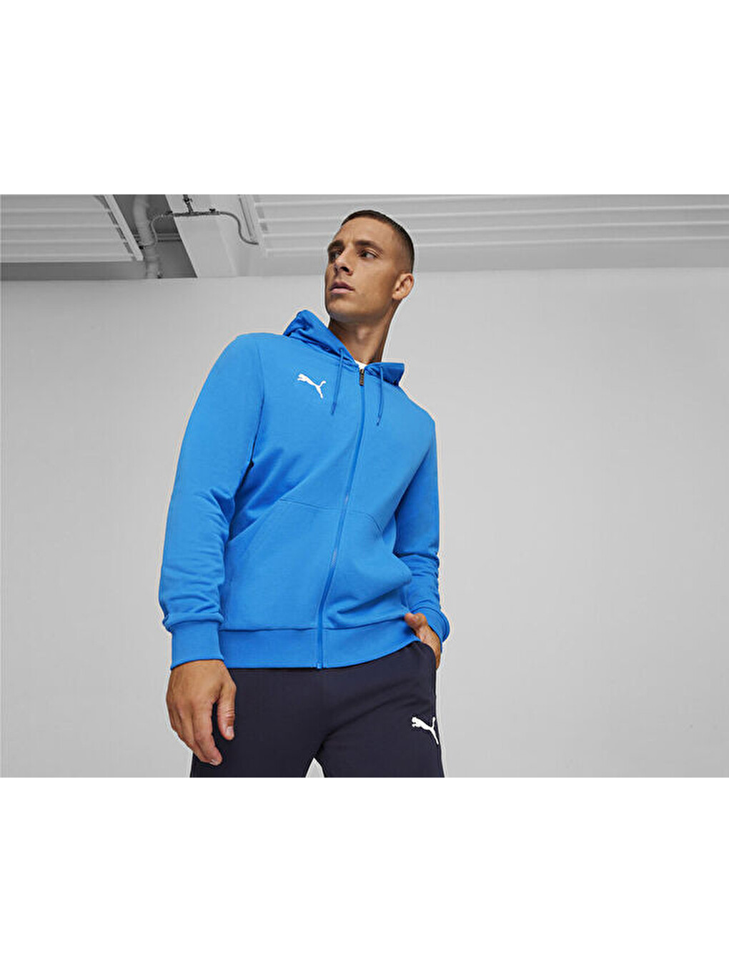 Teamgoal Casuals Hooded Erkek Futbol Fermuarlı Sweatshirt 65859502 Mavi-2