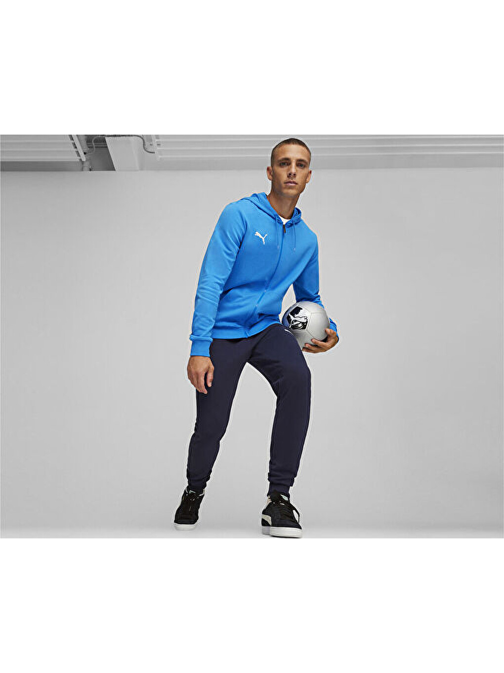 Teamgoal Casuals Hooded Erkek Futbol Fermuarlı Sweatshirt 65859502 Mavi-3