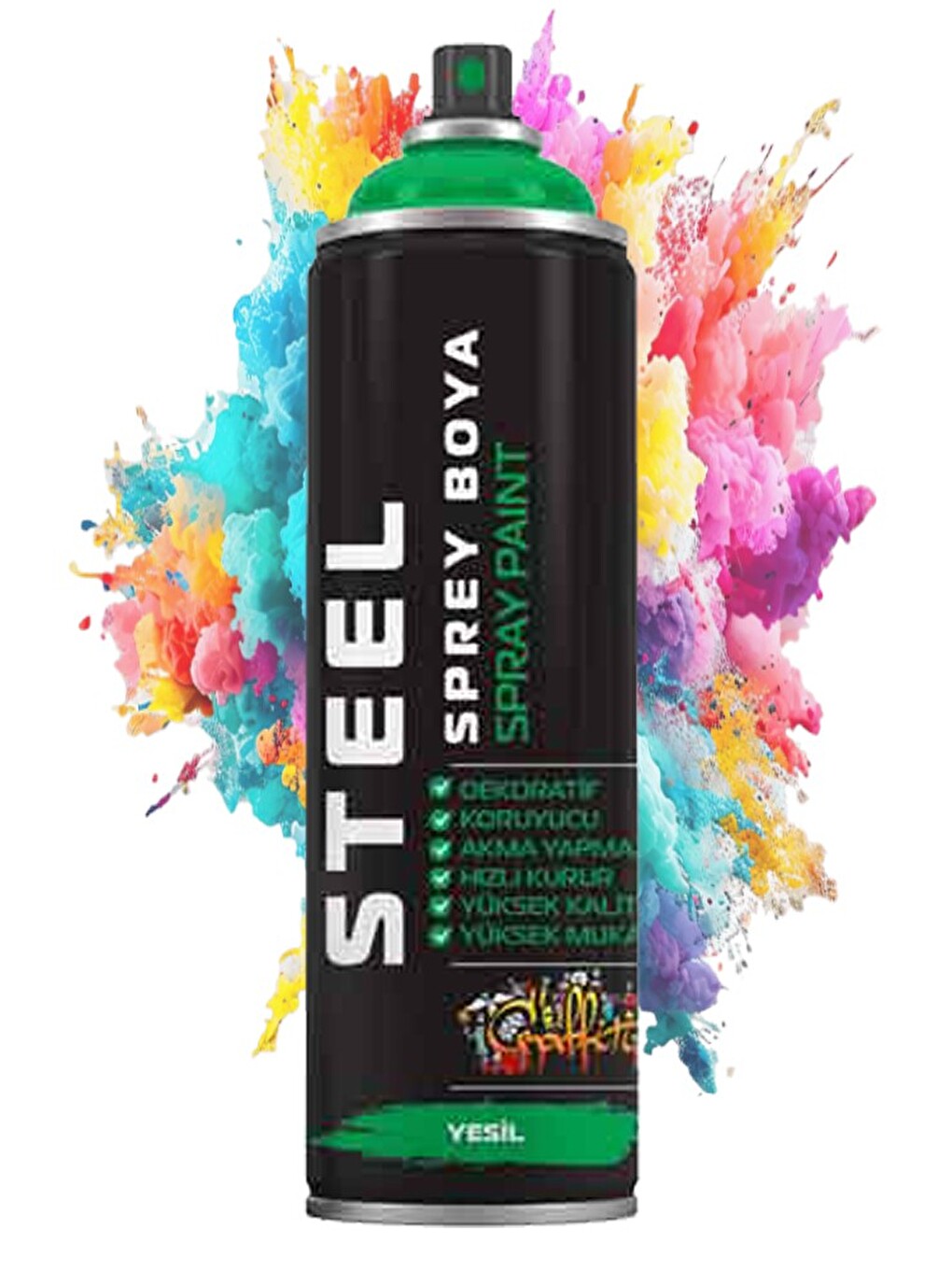 Sprey Boya 200 Ml 1 Adet Hızlı Kuruyan Renkli Profesyonel Ahşap Plastik Demir Metal Cam Porselen Duv