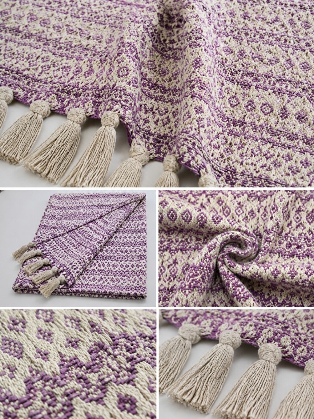 Mürdüm King Size Dokuma Pike Takımı 240x260 cm 2 Yastık Kılıflı Saçak Detaylı Örtü Seti-1