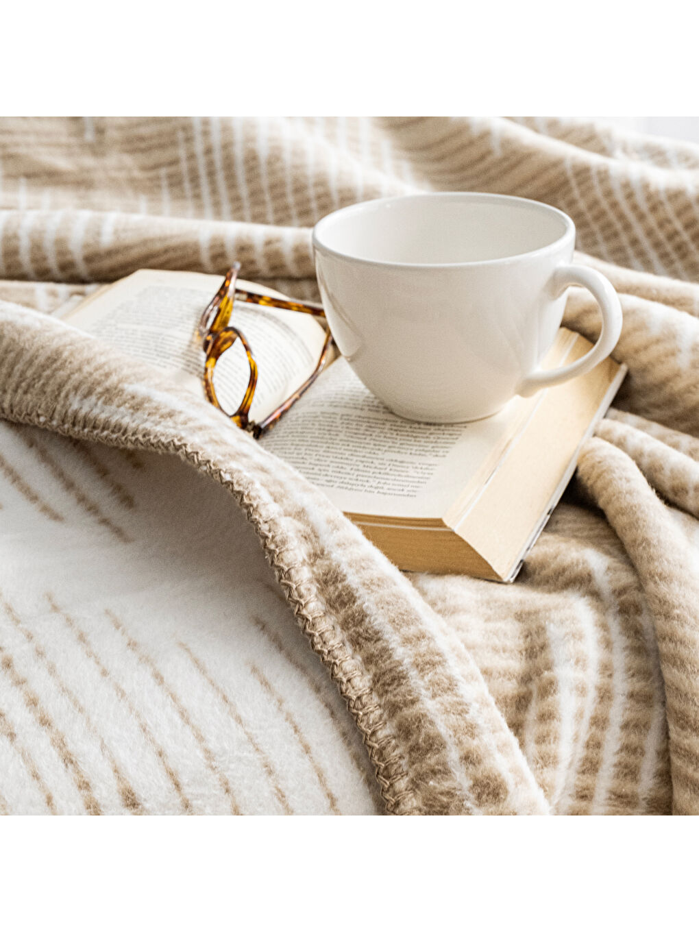 Home Bloom TK Battaniye 150x220 Cm 1 Parça-Bej-2