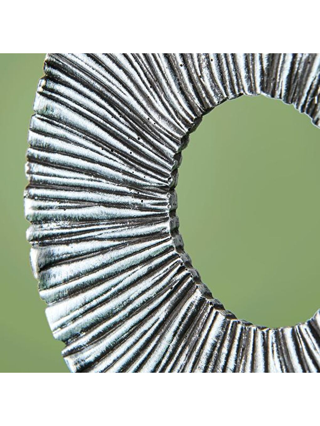 Gri Deco Halka Dekor - Gümüş / Siyah - 35 cm-2