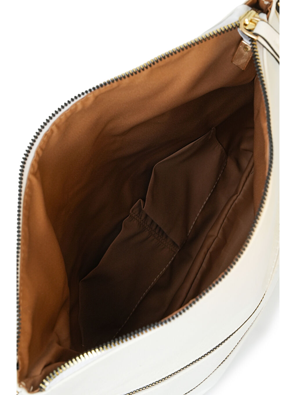 Beyaz Kapaklı Fermuar Detaylı Çapraz Askılı Çanta DJ260-3