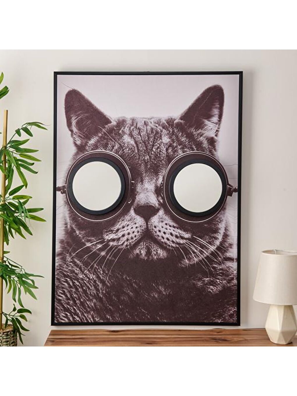 Karışık Deco Aynalı Kanvas Tablo   Renkli   75x100 cm