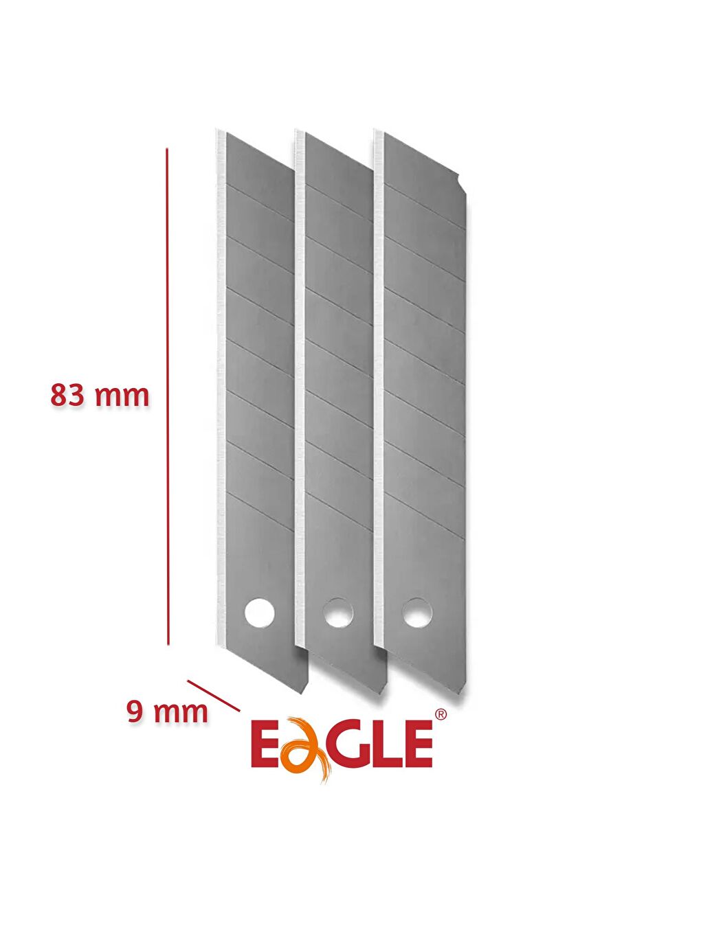 Eagle Dar Maket Bıçağı Yedeği 9 mm 12 Li (1Tüp) (TY514) - 4