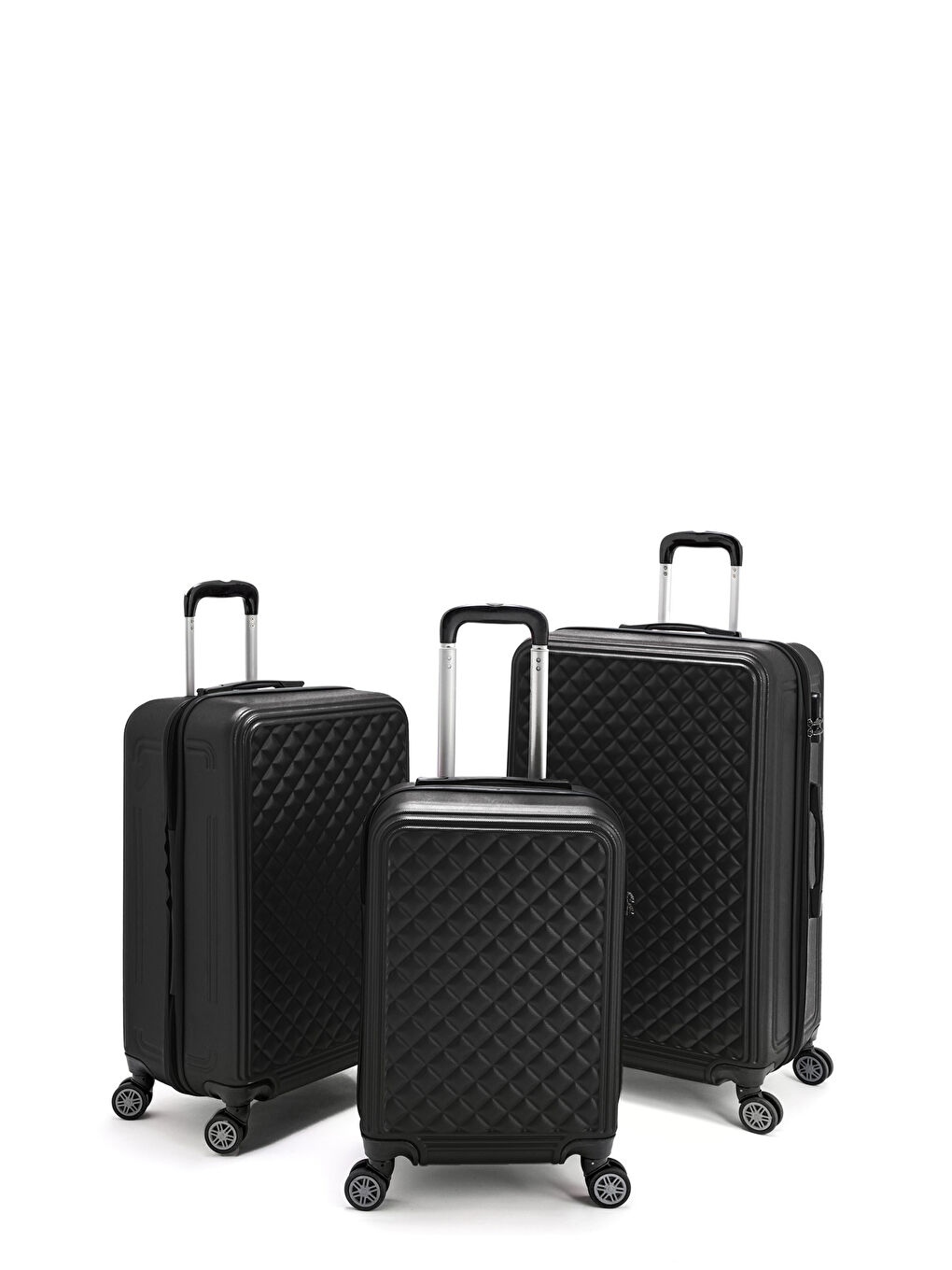 Siyah Abs Dore Valiz Seti