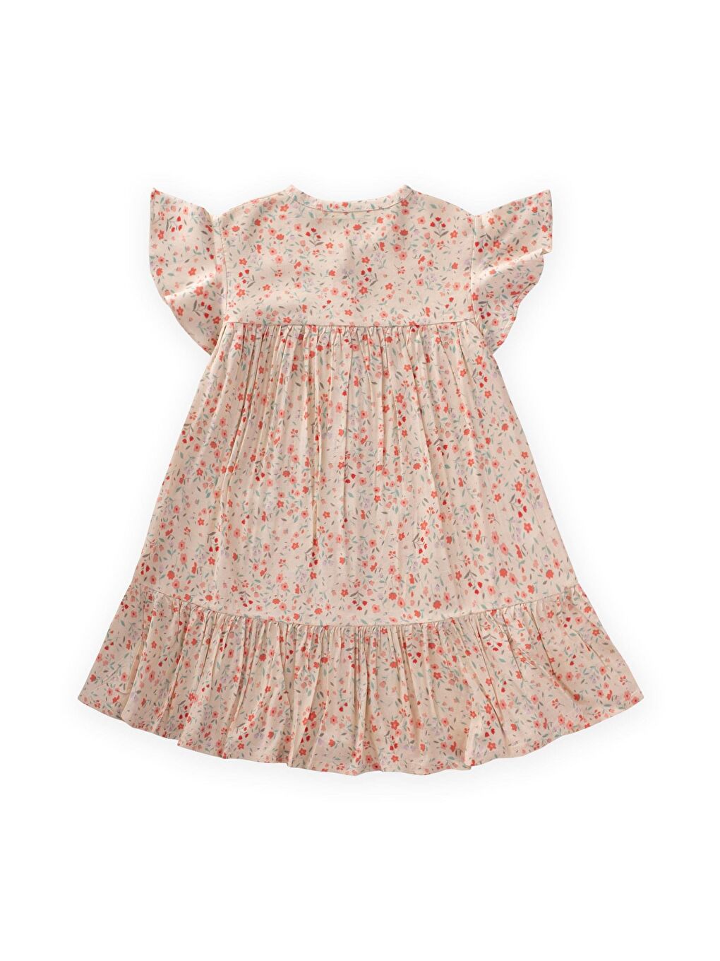 Pembe Kız Çocuk Çiçek Elbise-1