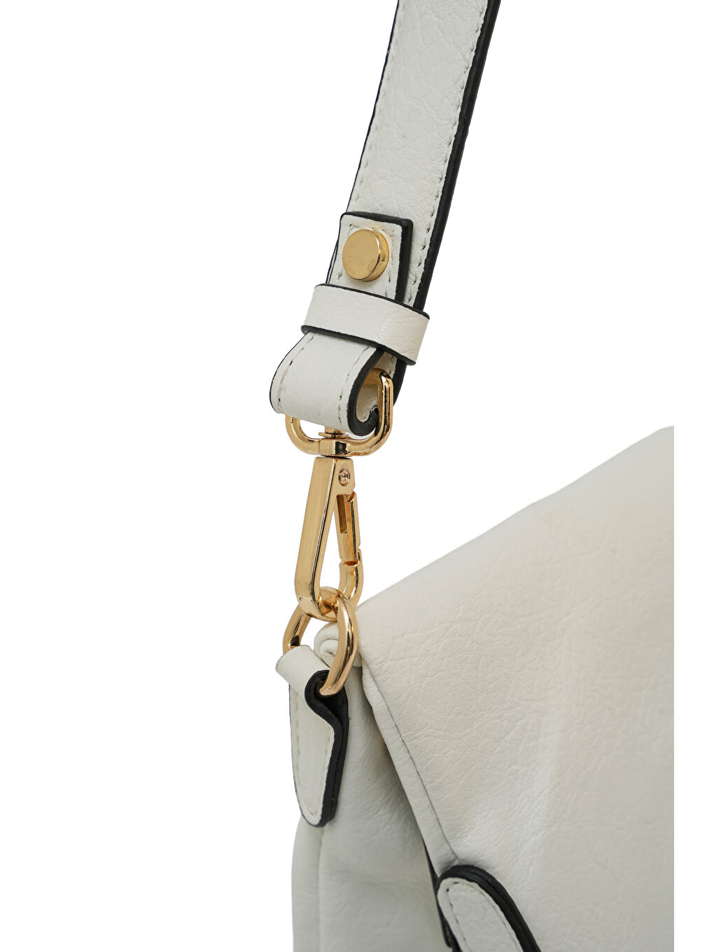 Beyaz Kapaklı Fermuar Detaylı Çapraz Askılı Çanta DJ260-6