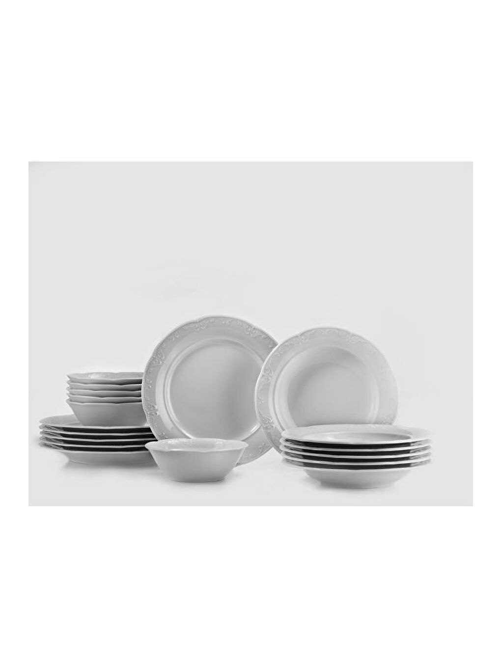 Beyaz Caprice 18 Parça 6 Kişilik Yemek Takımı-2