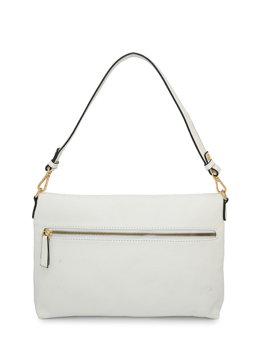Beyaz Kapaklı Fermuar Detaylı Çapraz Askılı Çanta DJ260-7