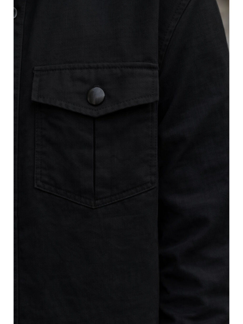 Siyah Erkek Çocuk Çıtçıtlı Gömlek Tişört Üst Takım-5