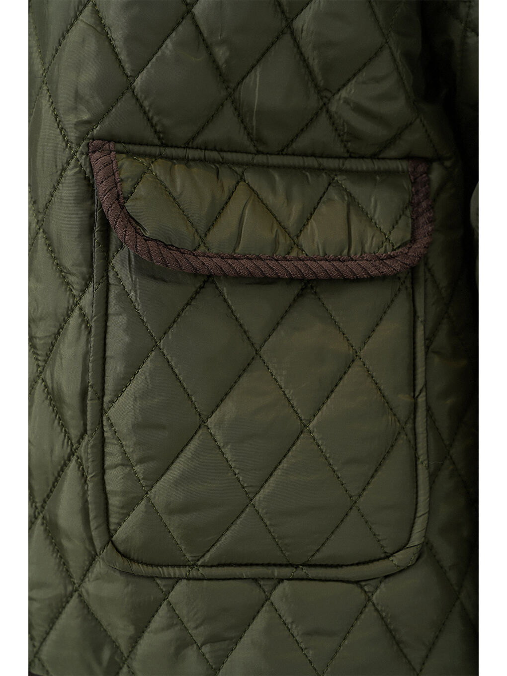 Kadın Kapitone Overisze Mont 5229 - Haki-4